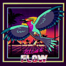 Synthwave/80s Lilac Breasted Roller Graphic Design
